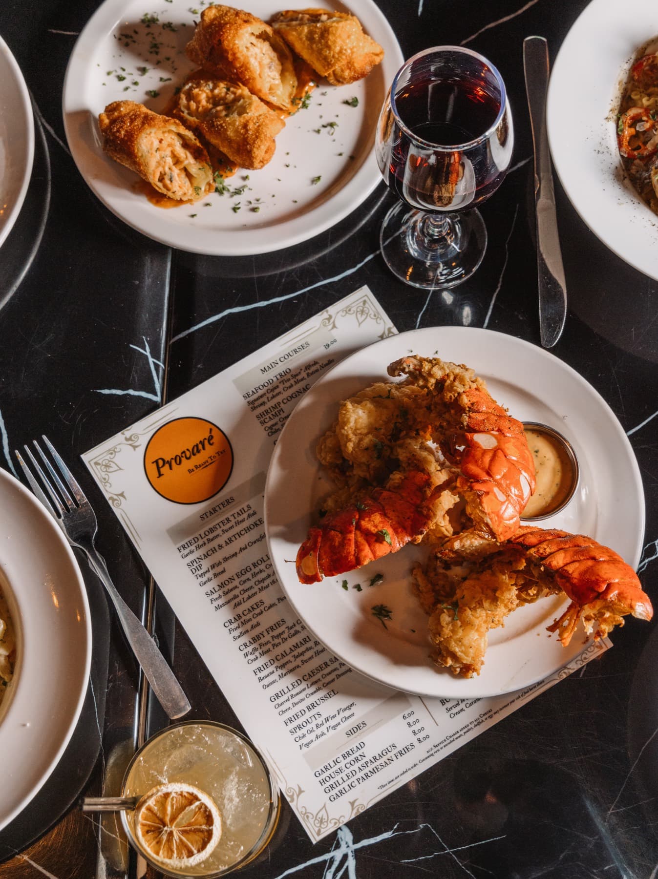A Provaré dining spread in Chicago